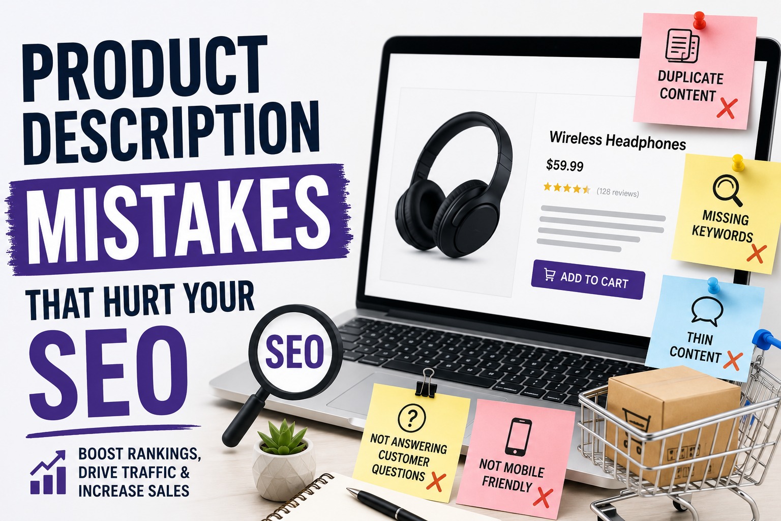 Top 5 mistakes in product descriptions that hurt your SEO