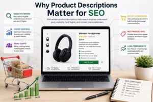 SEO-friendly product description improving Google rankings and online store visibility.